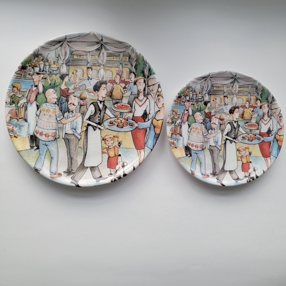 Brunelli Plates Vintage set of 8 plates made in Italy - Picture 3 of 7